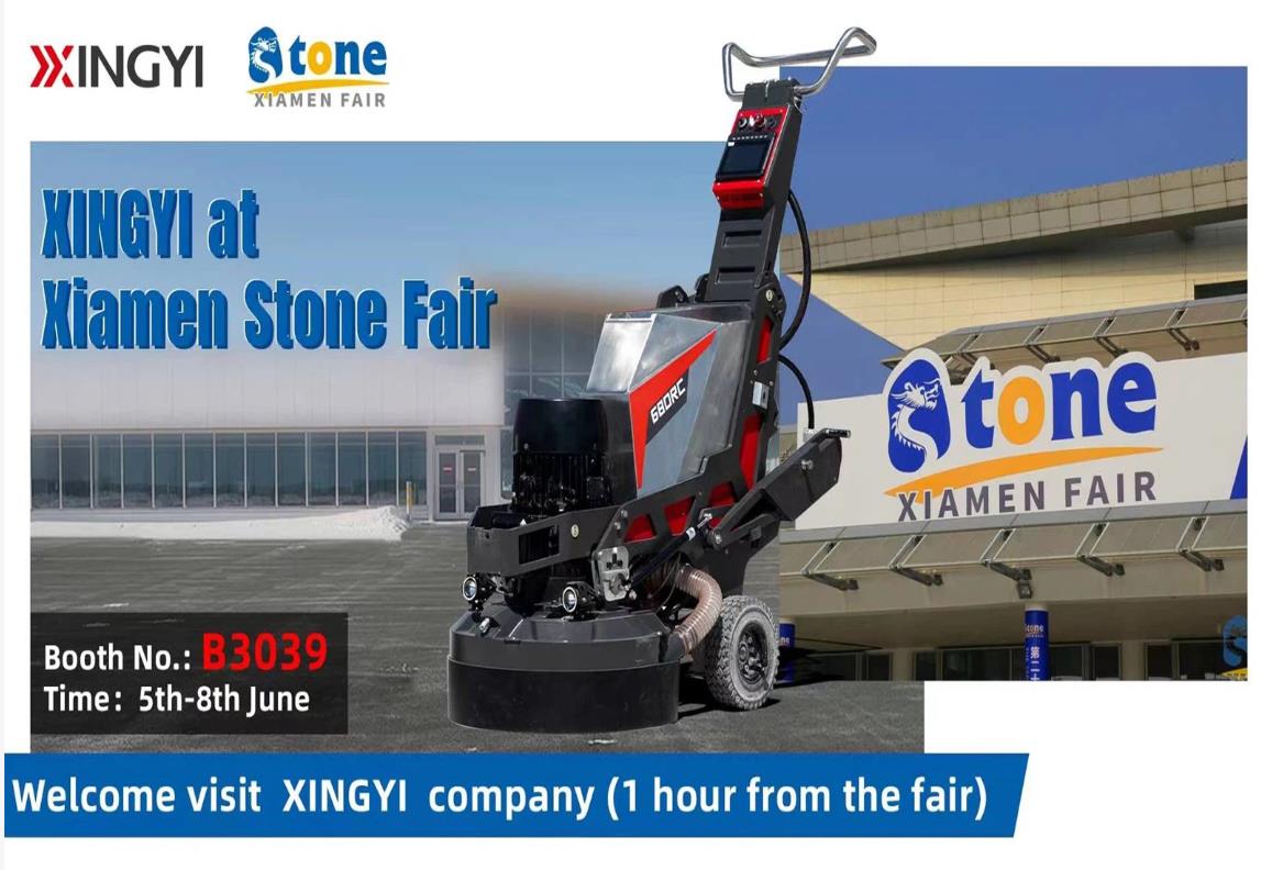 XINGYI's Concrete Grinding Machine At Xiamen Stone Fair.Booth NO:B3039