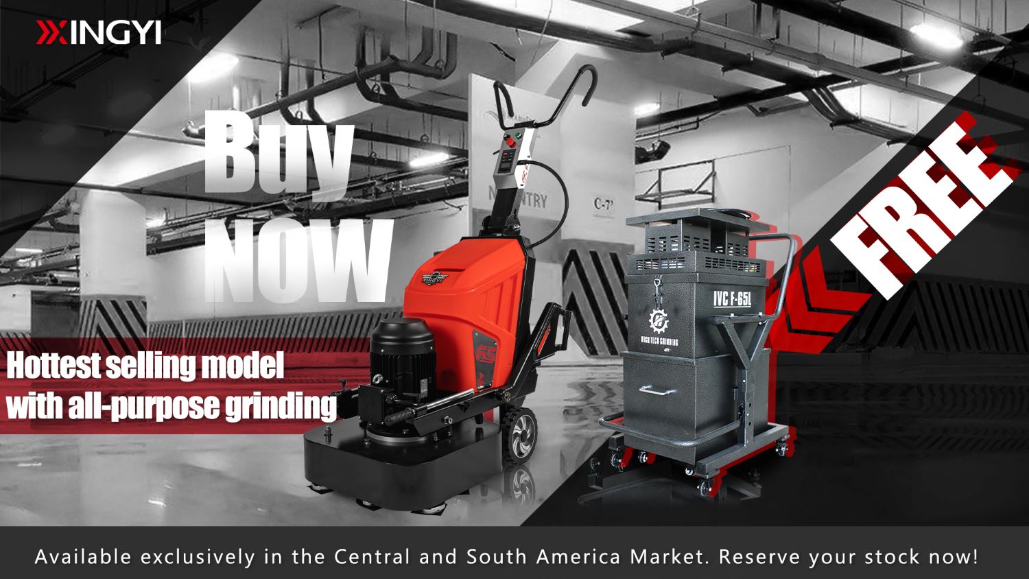 Limited Time Offer: Concrete Grinder For Sale - Get The GX-650 And Free F65L Vacuum!